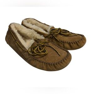 UGG Women’s Dakota Brown Shearling Lined Moccasins Size 8